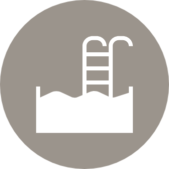 Retreat to the
salt water pool
